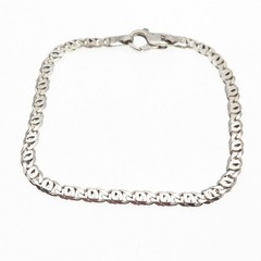 925 Sterling Silver Vintage Italy Anchor Mariner Link Bracelet 7.5″