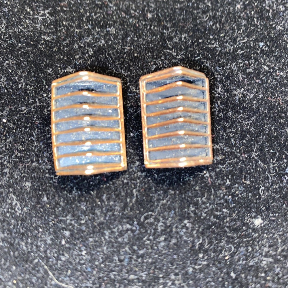 VINTAGE RENOIR COPPER CLIP ON EARRINGS DESIGNER SIGNED FREE SHIPPING