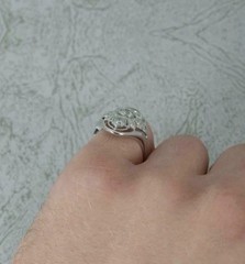 2Ct Art Deco Style Created Diamond Anniversary Engagement 14K White Gold FN Ring