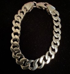 Fabulous 925 Sterling Silver Vintage East European Bracelet – 7.75″ 30g -#1940