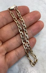 Vintage 14K Gold Anchor Mariner Link Chain Bracelet 4.91 Grams