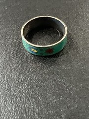 Cloisonne Band Size 7 Green