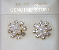 VINTAGE GORGEOUS 12MM CZ SEED FLOWER JACKETS FOR EARRINGS USE W ANY STUDS