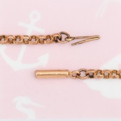 Antique Victorian Yellow Gold Filled Cable Chain 17″ 3mm Barrel Clasp Necklace