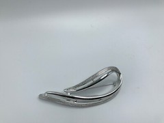 Signed Sarah Coventry Silver Tone Brooch Pin 2.75” x .75”