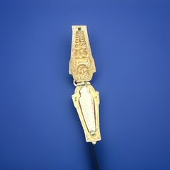 ANTIQUE EGYPTIAN REVIVAL SILVER,ENAMEL SARCOPHAGUS & MOMMY CHARM OPEN PENDANT