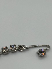 Vintage Weiss Necklace Clear Rhinestone Baguette Choker Silver Tone