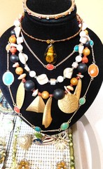 Vintage & Mod Boho Hippy Style Costume Jewelry Lot 35 Piece All Ready to Wear