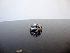 VINTAGE 1970-80s 6 LI’L KITTENS BLACK OXIDE STERLING SILVER STAMP 925 RING SZ 6