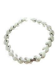 Napier Pat Signed Silver Necklace 16 In Broken As Is As Pictured