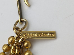 Vtg Casual Corner Etruscan Style Multi Strand Gold Tone Ball Pendant Necklace