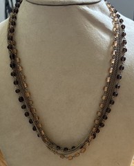 Retro Gold tone 24 Inch 5 strand Chain necklace