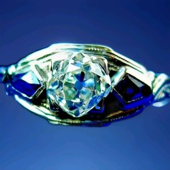 Original EARTH MINED DIAMOND Deco Engagement Ring Solid 18K WHITE GOLD Solitare