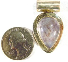 Violet gray jasper in sterling silver, 1 1/2″ long, 9.6 grams