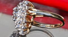 10k yellow gold ring 1.00ct natural diamond size 6.5 handmade 4.65gr Gab130