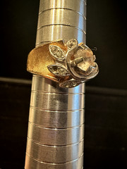 7 Gold/Silver tone some 18kt HGE,All missing stones, for repairs, all wearable