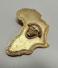 Vintage “JJ” Jonette Jewelry Silver Gold Pewter ‘Africa Face Continent’ Pin