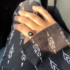 Real Black Onyx 925 Sterling Silver Vintage Look Ring for Women – Handmade Engag