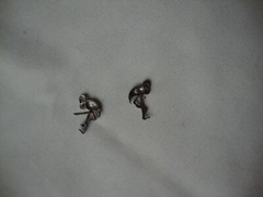 VINTAGE TINY FLAMINGOS STERLING SILVER STAMPED 925 STUD EARRINGS