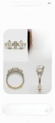 Rare Antique Old European Cut Double Diamond Engagement Ring