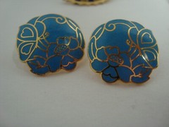 Vintage Earrings 1980’s 1990’s Pierced Enamel Women’s Jewelry Retro