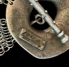 Anthony Ferrara Signed Vintage Necklace Abstract Mesh Chain VTG