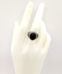 Vintage Luxury RING Silver 925 with Big Bright Stone -size: 9US (19mm), 6.2g| #6