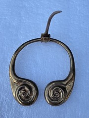 Signed Celtic Knot Cloak Pin Penannular Brooch Bronze/Brass Alloy CelticViking
