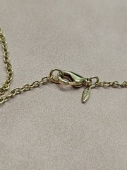 Vintage Avon Necklace Pendant Gold Tone Jewelry Ball Crystal Sliding Charm Cute
