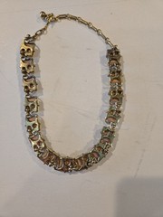 Vintage Coro Faux Opal Lucite Collar Necklace