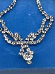 CASINI DIAMONIDES London Man Made Diamond Necklace In Box Vintage