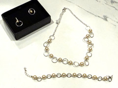 AVON SAQ NRT SHB NECKLACE EARRING BRACELET PEARL TURQUOISE RUBY HEART LOT NEW LN