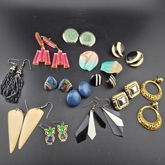 1980s Retro Vintage Earrings Lot of 13 Pierced Earring Pairs