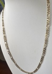 Vintage Signed 20in. Gold Tone- 5mm Figaro Chain NWT