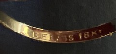 Antique Vintage Belais 18k White Gold Band 1 Gram Approx Ring Size 5.5
