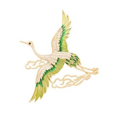 Exquisite Crane Brooch Retro Elegant Pin Brooches Party Decoration Versatile