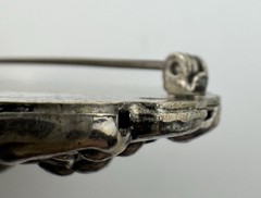 Antique Victorian Silver Plate Buckle Conversion Brooch 3 Inch
