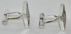 Vintage 1950’s Japanese Sterling Abacus Bullet Back Cufflinks & Matching Tie Bar