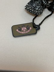 JUICY COUTURE Black Tone Chain Pave Heart & J Pendant Necklace NIB VINTAGE Y2K