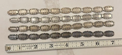 Vintage Sterling Silver WWII Forget Me Not Bracelets. Lot Of 4. Sterling Silver.