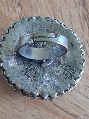 Vintage southwestern style /boho faux turquoise adjustable ring.