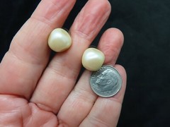 Vintage 1980’s Irregular Oversize Pierced Stud Earrings