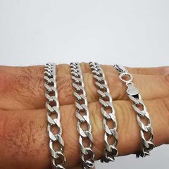 Vintage 925 Sterling Silver 21.3″ Curb Chain Necklace 25.22g Unisex Adult