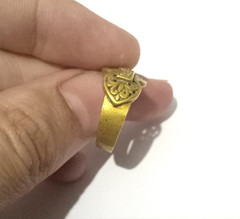 VINTAGE RING STYLE ROMAN ANCIENT BRONZE FLAIR EXTREMELY NEAR EASTERN GILDING