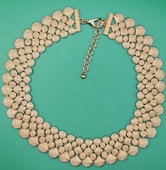 Vintage JJJ Gold Etruscan Revival Bib Necklace Egyptian STUNNING Statement Piece