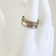 Vintage 925 Sterling Silver SUN SAN Signed Coordinates Spinner Band Ring Size 8