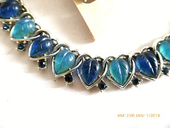RARE LISNER MOLDED LUCITE LEAF RHINESTONE NECKLACE EARRINGS SET