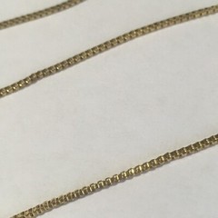 VINTAGE GLD TONE CURB DAINTY CHAIN NECKLACE 26″ CLASSIC JEWELRY