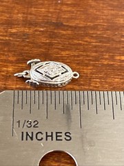 Art Deco Clasp White Gold Diamond Engraved Open Push Box Jewelry Finding