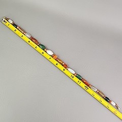 Vintage Beggars Beads Stone Necklace Nuggets Multicolor Agate Quartz 16″